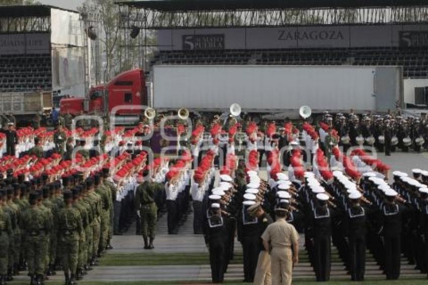 ENSAYO DE LA CEREMONIA DE TOMA DE PROTESTA DEL SERVICIO MILITAR