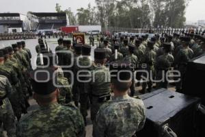 ENSAYO DE LA CEREMONIA DE TOMA DE PROTESTA DEL SERVICIO MILITAR