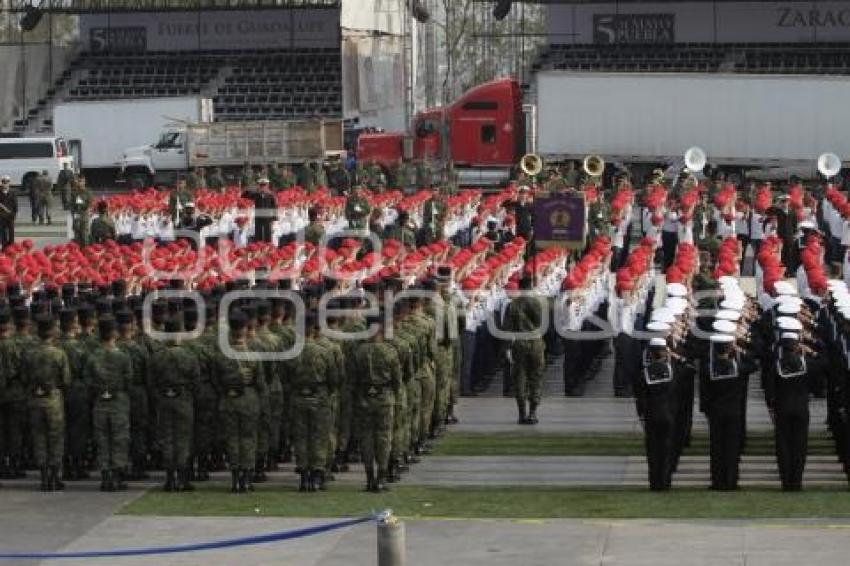 ENSAYO DE LA CEREMONIA DE TOMA DE PROTESTA DEL SERVICIO MILITAR