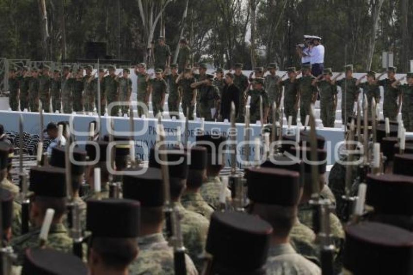 ENSAYO DE LA CEREMONIA DE TOMA DE PROTESTA DEL SERVICIO MILITAR