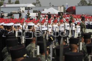 ENSAYO DE LA CEREMONIA DE TOMA DE PROTESTA DEL SERVICIO MILITAR