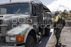 VOLCÁN POPOCATÉPETL . EJÉRCITO