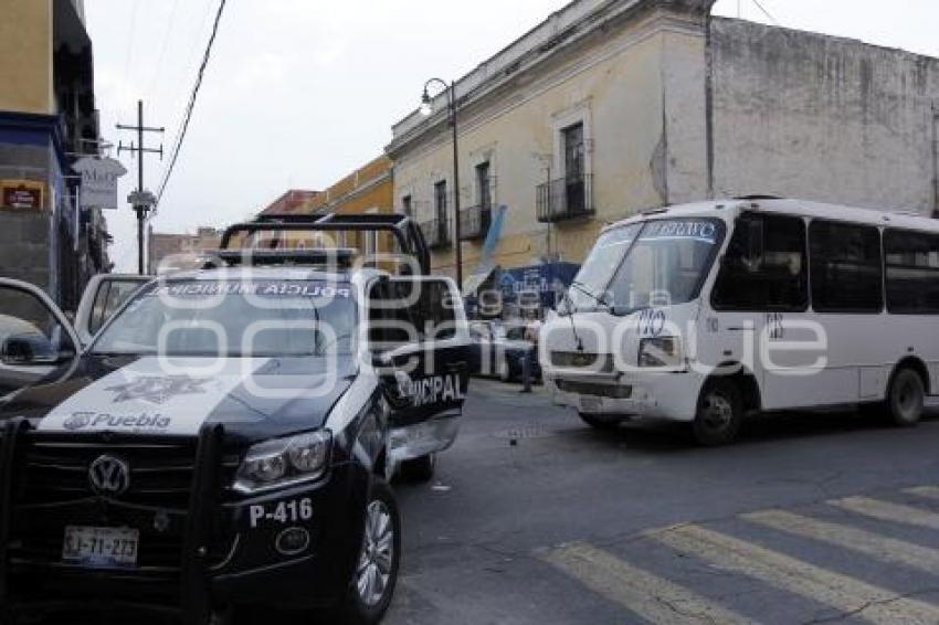 CHOQUE ENTRE POLICÍA MUNICIPAL Y RUTA 18