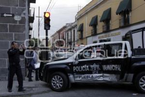 CHOQUE ENTRE POLICÍA MUNICIPAL Y RUTA 18