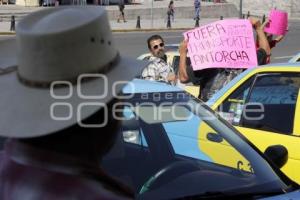 MANIFESTACIÓN CONTRA TAXIS PIRATAS