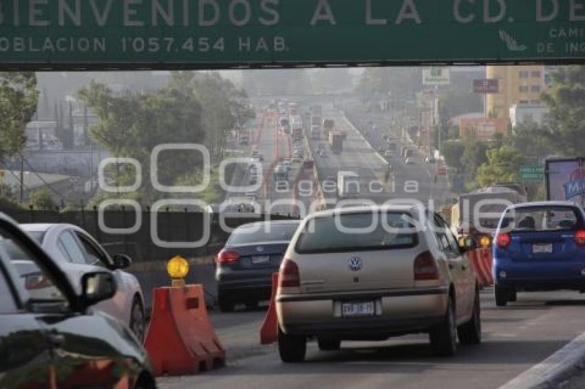 TRÁFICO EN AUTOPISTA POR OBRAS