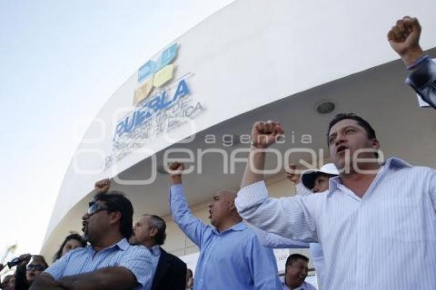 MANIFESTACIÓN DE MAESTROS EN LA SEP