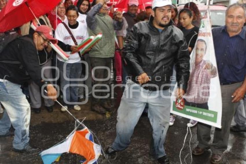 AGRESIONES VERBALES A CANDIDATO PUEBLA UNIDA DISTRITO 14