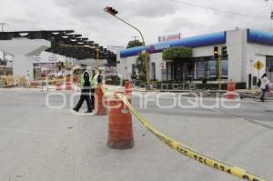 TRÁFICO POR OBRAS EN ZONA PLAZA CRYSTAL