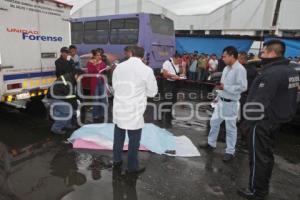 MUERE MUJER ATROPELLADA . MERCADO HIDALGO