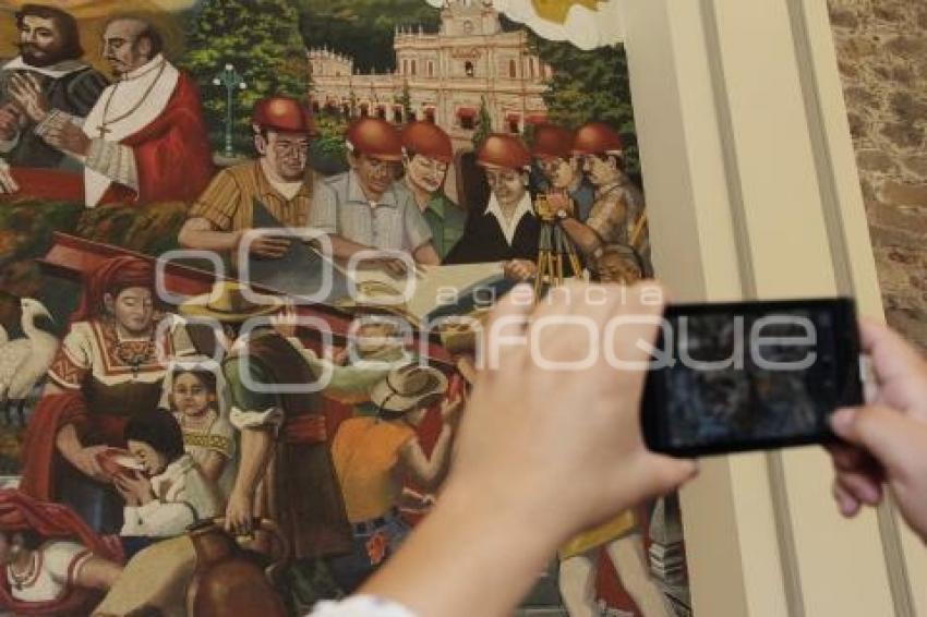MURAL LA FUNDACIÓN DE PUEBLA SIN ROSTRO DE MARÍN