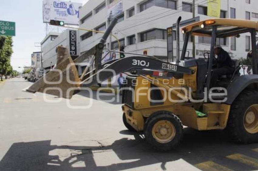 INICIA PAVIMENTACIÓN CON CONCRETO HIDRÁULICO 11 NORTE SUR