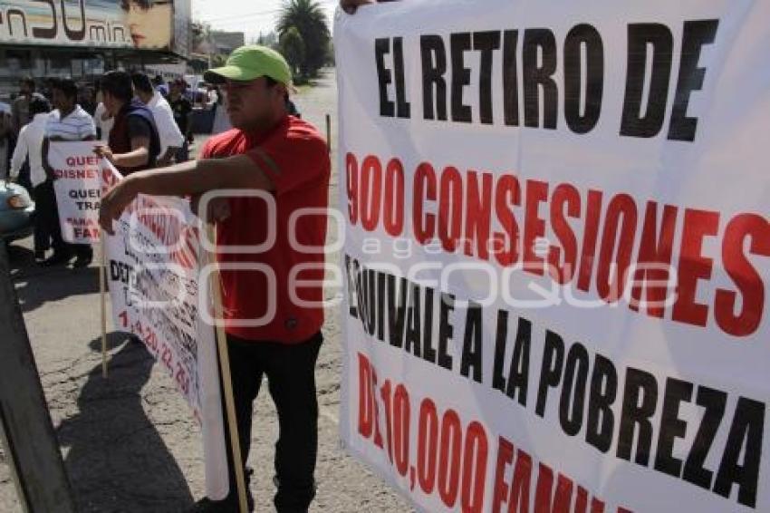 TRANSPORTISTAS CONTRA LA LÍNEA DOS DE RUTA