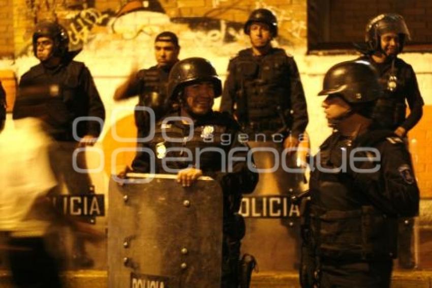 POLICÍA . MANIFESTACIÓN TRANSPORTISTAS