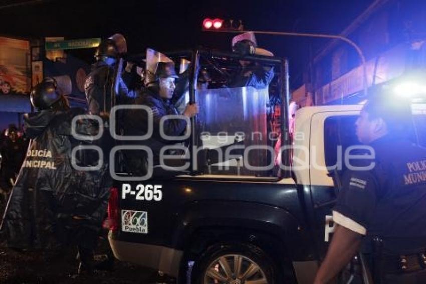 POLICÍA . MANIFESTACIÓN TRANSPORTISTAS