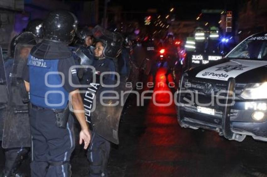 POLICÍA . MANIFESTACIÓN TRANSPORTISTAS