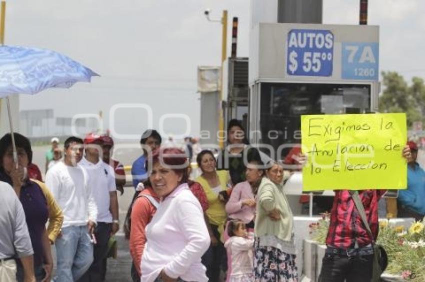 BLOQUEO AUTOPISTA . ELECCIONES