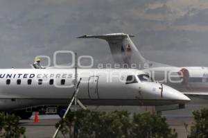 SUSPENDEN VUELOS EN AEROPUERTO DE PUEBLA