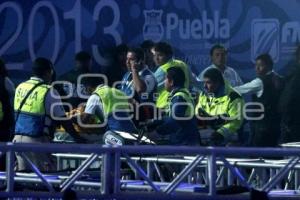 CAE ESTRUCTURA PREVIO A CEREMONIA MUNDIAL TAEKWONDO