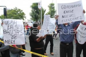 MANIFESTACIÓN DE HABITANTES DE CORONANGO EN EL IEE