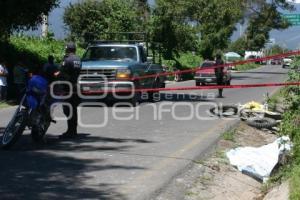 CHOQUE ENTRE MOTOCICLISTA Y CICLISTA