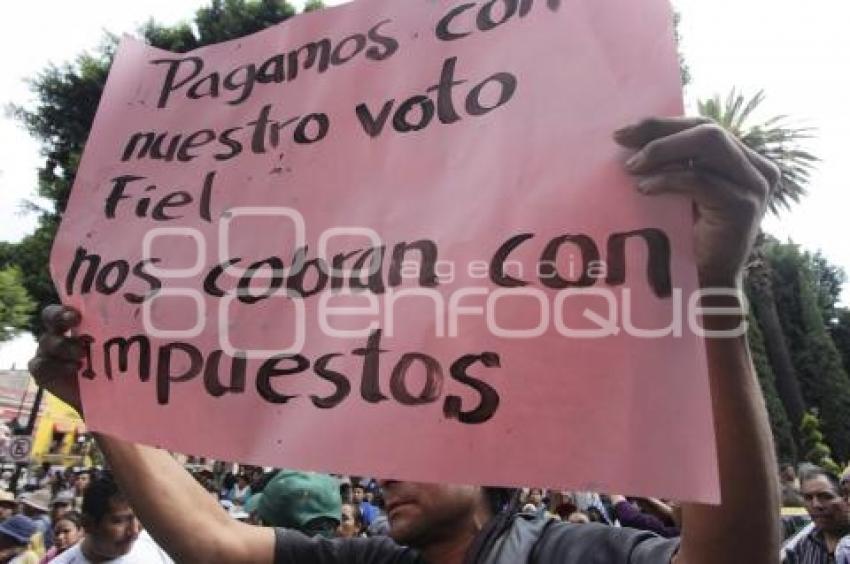 MANIFESTACIÓN HABITANTES DE CANOA