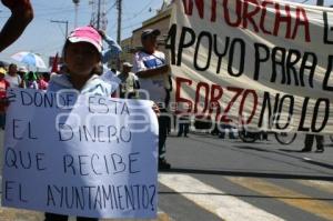 MANIFESTACIÓN ANTORCHISTA EN HUEJOTZINGO