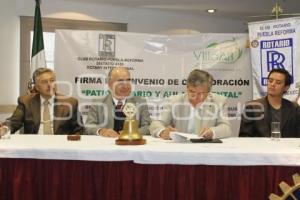 FIRMA CONVENIO VILLAS ATL CLUB ROTARIO PUEBLA REFORMA