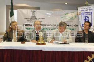 FIRMA CONVENIO VILLAS ATL CLUB ROTARIO PUEBLA REFORMA