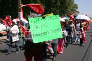 MANIFESTACIÓN ANTORCHISTA EN HUEJOTZINGO