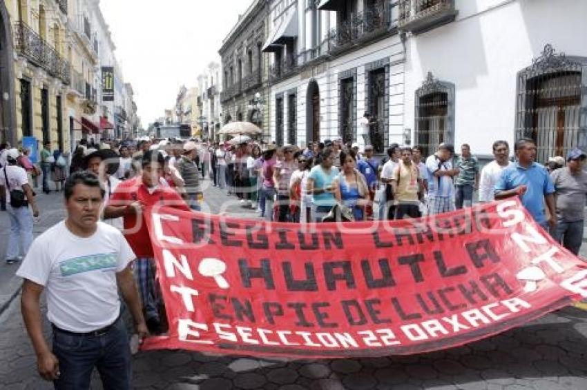 MANIFESTACIÓN MAESTROS CNTE Y RECHAZADOS BUAP