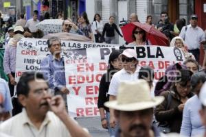 MANIFESTACIÓN MAESTROS CNTE Y RECHAZADOS BUAP