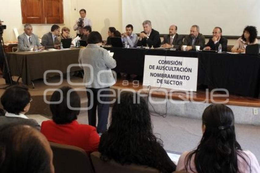 COMISIÓN DE ASCULTACIÓN PARA EL NOMBRAMIENTO DE RECTOR DE LA BUAP