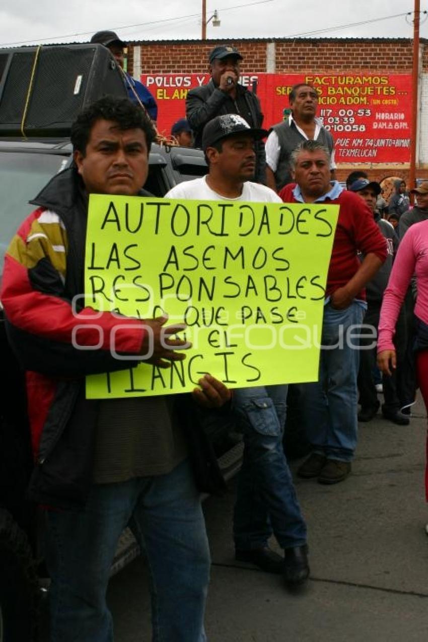 MANIFESTACIÓN COMERCIANTES SAN MARTÍN TEXMELUCAN