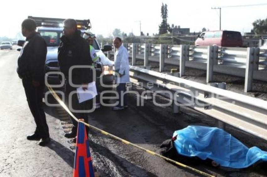 HOMBRE ATROPELLADO AUTOPISTA PUEBLA-ORIABA