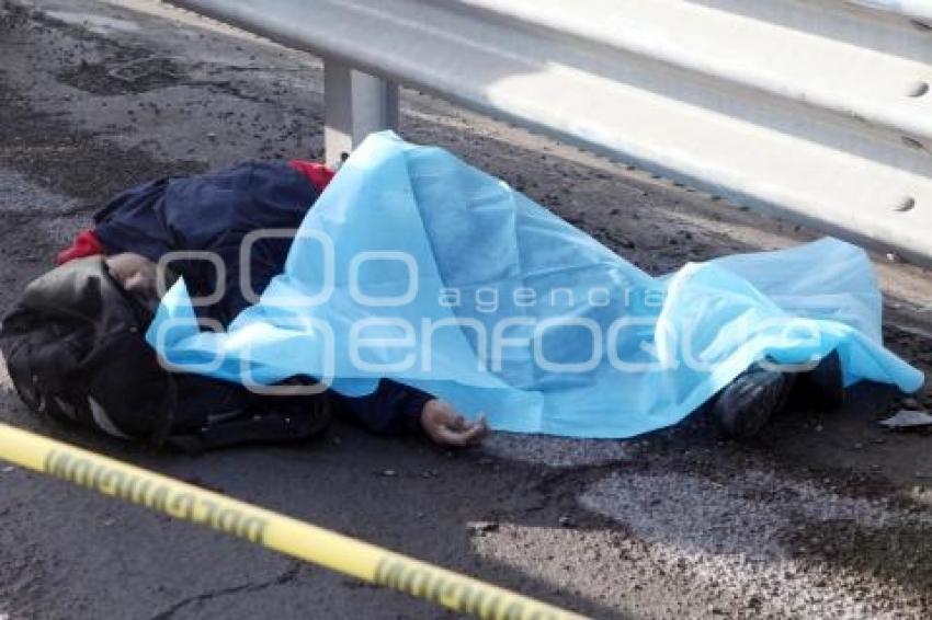 HOMBRE ATROPELLADO AUTOPISTA PUEBLA-ORIABA