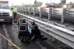 HOMBRE ATROPELLADO AUTOPISTA PUEBLA-ORIABA