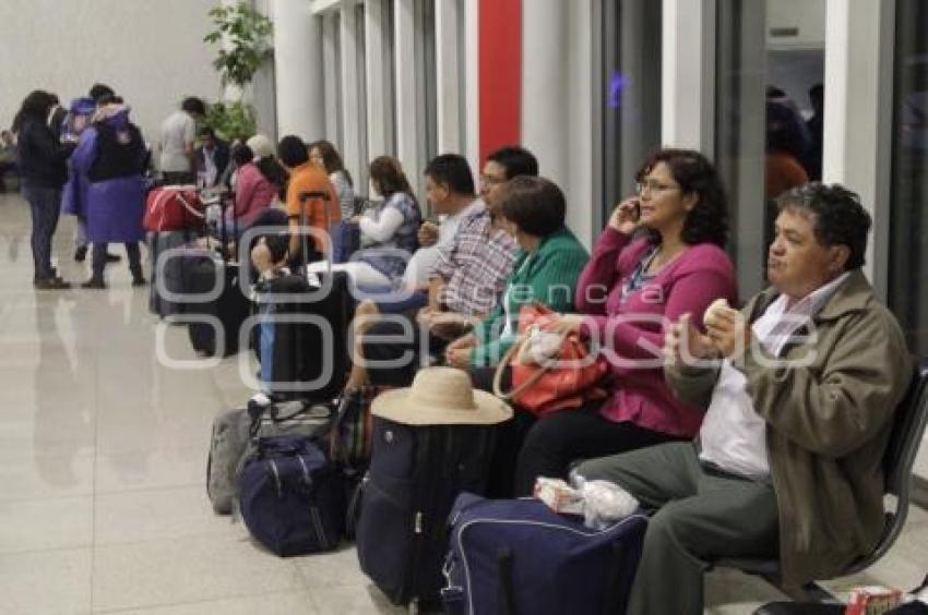 AEROPUERTO . AFECTADOS POR LLUVIAS