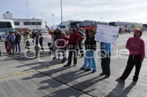 CIERRAN CASETA DE AMOZOC POBLADORES DE SAN MIGUEL ESPEJO