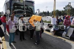 CIERRAN CASETA DE AMOZOC POBLADORES DE SAN MIGUEL ESPEJO