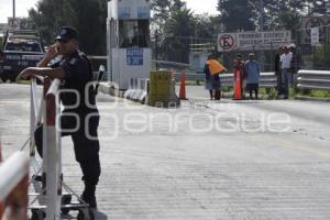 CIERRAN CASETA DE AMOZOC POBLADORES DE SAN MIGUEL ESPEJO