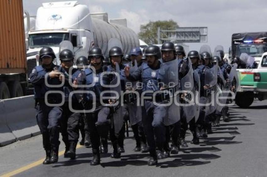 GRANADEROS EN CIERRE DE CASETA AMOZOC