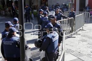 PRESENCIA POLICÍACA EN EL ZÓCALO