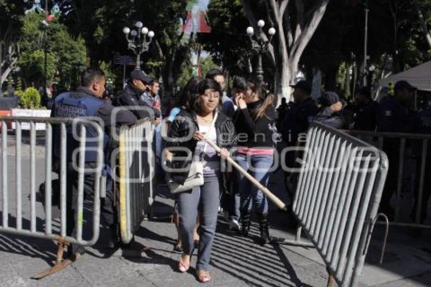 PRESENCIA POLICÍACA EN EL ZÓCALO