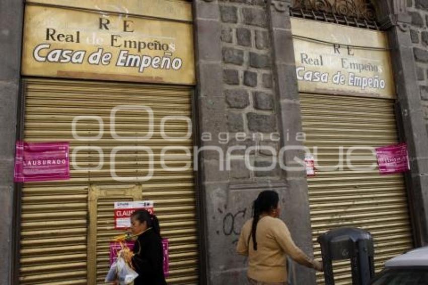 CASAS DE EMPEÑO CLAUSURADAS