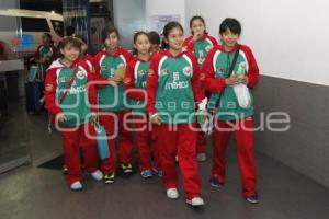 LLEGA EQUIPO FEMENIL GANADOR IV  FESTIVAL MUNDIAL DE  MINI BALONCESTO