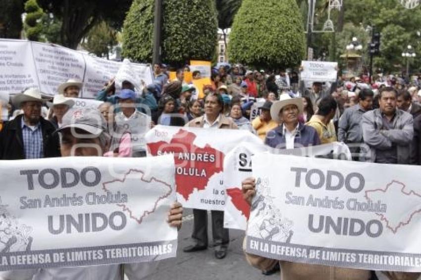 MANIFESTACIÓN SAN ANDRÉS CHOLULA. LÍMITES TERRITORIALES