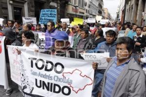 MANIFESTACIÓN SAN ANDRÉS CHOLULA. LÍMITES TERRITORIALES