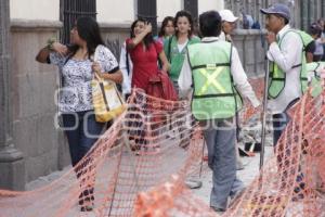 OBRAS EN REFORMA . PEATONES
