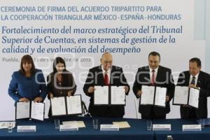 FIRMA ACUERDO MÉXICO-ESPAÑA-HONDURAS